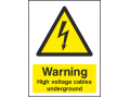 Danger High Voltage Cables Underground - Portrait